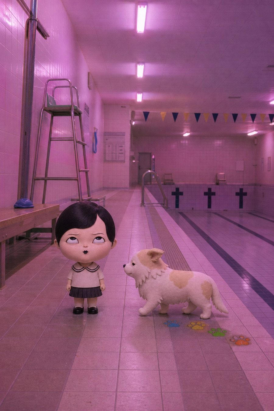 Pawprints in the Municipal Pool